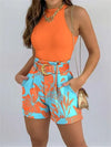 Summer Floral Two-Piece Set