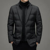 Nik & Nakks Black / 2 Extra Large Men's Winter Fake Two Piece Warm Blazer Men's Winter Fake Two Piece Warm Blazer