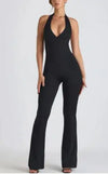 Nik & Nakks Black / 2XL Flared Jumpsuit Flared Jumpsuit