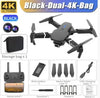 Nik & Nakks Black / Dual-4K Foldable RC Helicopter With 1080P Wide Angle Dual HD Camera