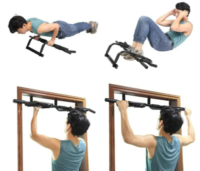 Nik & Nakks Black Fitness Pull-Up Bar for Door Way Fitness Pull-Up Bar for Door Way