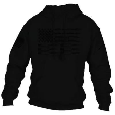 Nik & Nakks Black / L 2020 Men's Winter American Flag Hooded Sweatshirt 2020 Men's Winter American Flag Hooded Sweatshirt