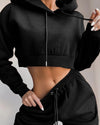 Nik & Nakks Black / S Hirigin Women's Winter Casual Sports Tracksuit: Hoodie & Sweatpants Set Hirigin Women's Winter Casual Sports Tracksuit: Hoodie & Sweatpants Set