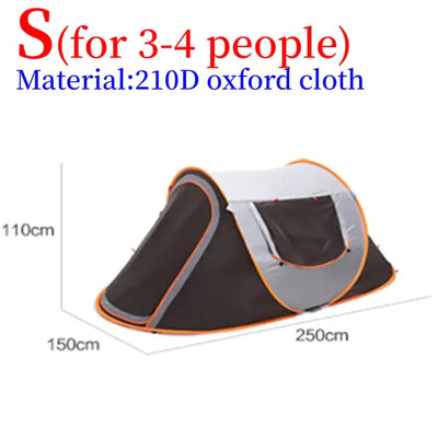 Nik & Nakks Brown White / Small Outdoor Pop up Tent