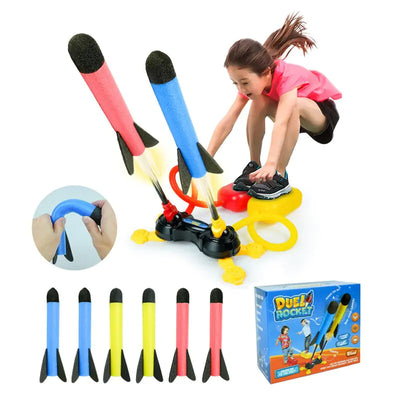 Nik & Nakks Children Outdoor Air Rocket Foot Launcher Children Outdoor Air Rocket Foot Launcher