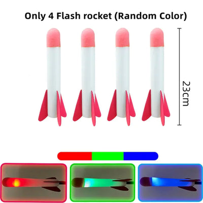 Nik & Nakks Flash rocket x 4only Children Outdoor Air Rocket Foot Launcher Children Outdoor Air Rocket Foot Launcher