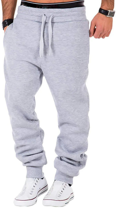 Gray / 3 Extra Large Men's Loose Sport Gym Joggers: Loose Fit Sweatpants