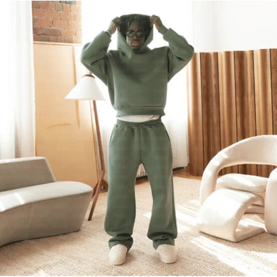 Nik & Nakks Green / 2XL Fashion Hoodie & Sweatpants Set Fashion Hoodie & Sweatpants Set