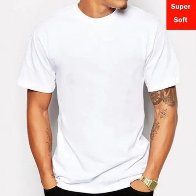 Men / Extra Large Men's White Super Soft Short Sleeve T-shirts