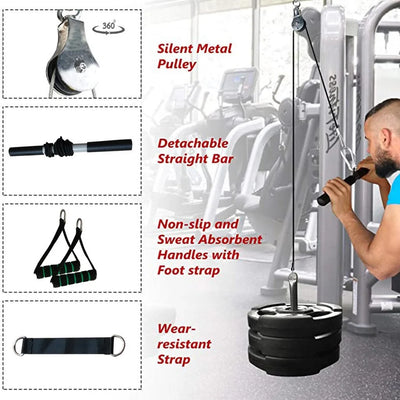 Nik & Nakks Multi Fitness Diy Pulley Cable Gym Workout Equipment