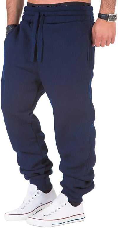 Navy / 3 Extra Large Men's Loose Sport Gym Joggers: Loose Fit Sweatpants