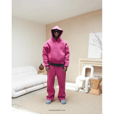 Nik & Nakks Rose Red / 2XL Fashion Hoodie & Sweatpants Set Fashion Hoodie & Sweatpants Set