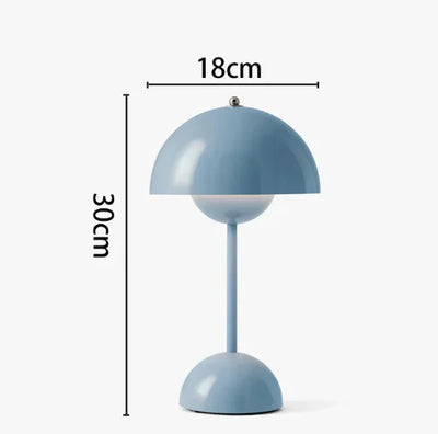 Nik & Nakks Sky blue / Small charging/Trichromatic light Touch Bud Multi-color Mushroom Lamp Touch Bud Multi-color Mushroom Lamp