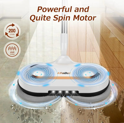 Cordless Electric Mop Cleaner with Vacuum Function