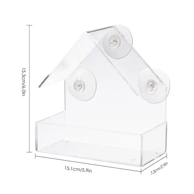 Suction Cup Acrylic Bird Feeder